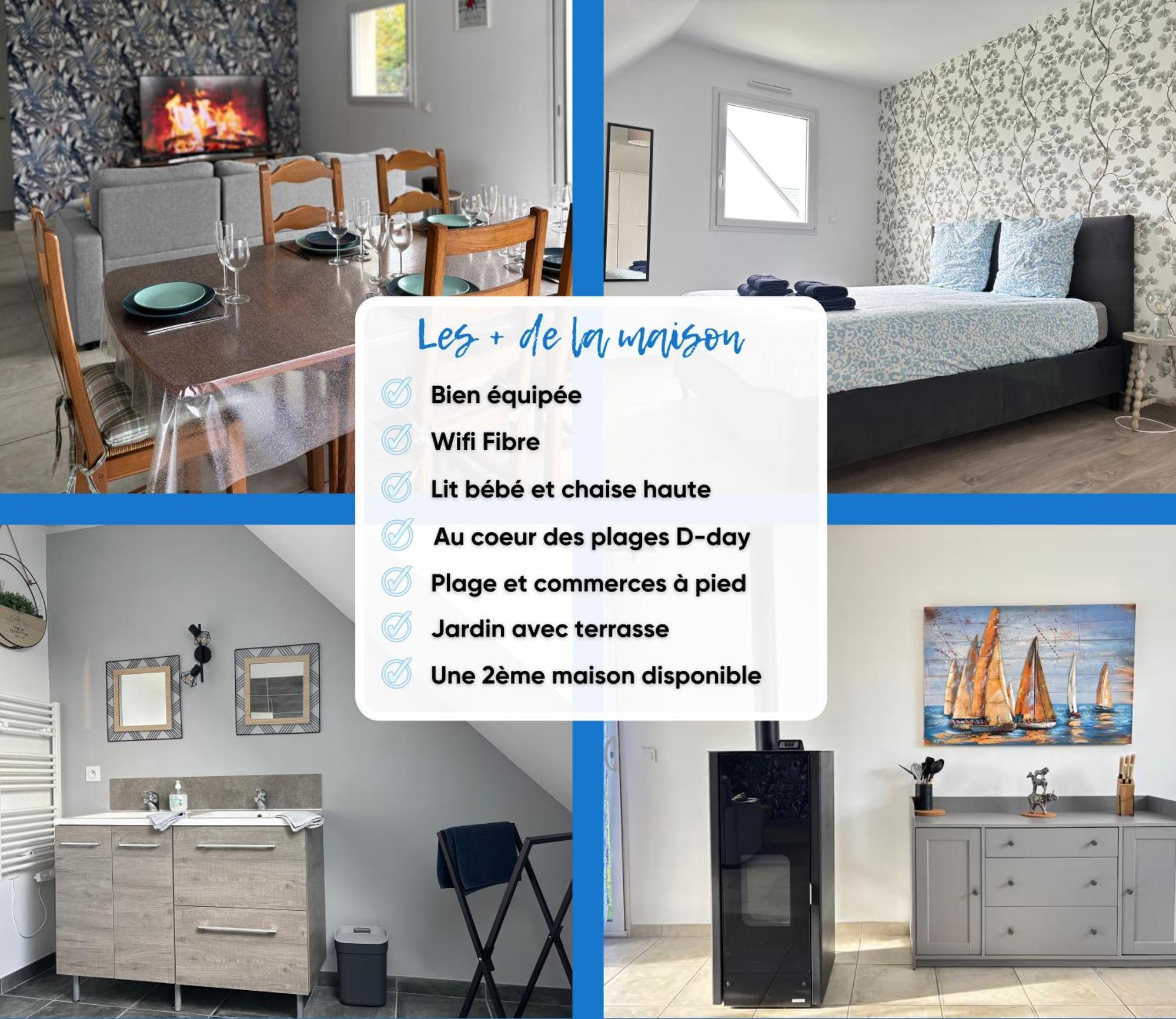 Les Dunes, Maison Neuve 8 P Bien Equipee Jardin Clos, Parking, Garage A 850 M De La Plage Et Centre Bourg, Sur Plages Du Debarquement Pres Arromanches Et Bayeux 아스넬레스 외부 사진
